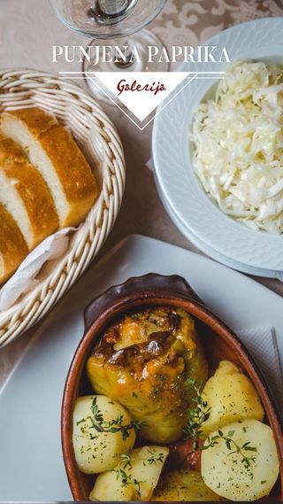 Punjene paprike sa pireom 600g