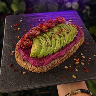 Purple vegan toast
