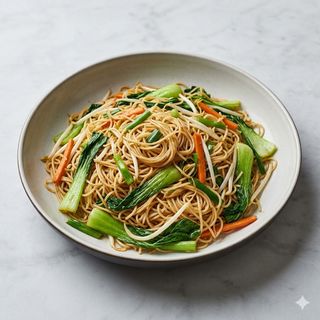 Spaghetti di riso con verdure