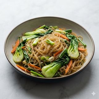 Spaghetti di soia con verdure