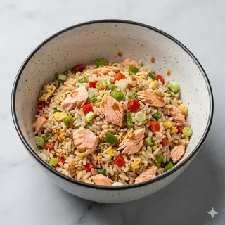 Riso con salmone