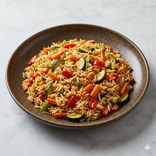 Riso orientale con verdure