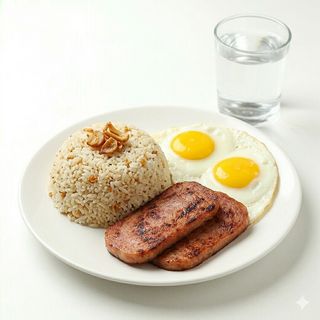 Riso + spam + uova + bibite