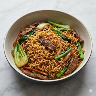 Ramen con manzo e verdure