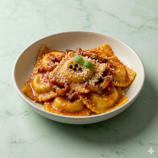 Ravioli cacio e pepe