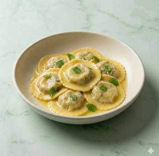 Ravioli ricotta e carciofi