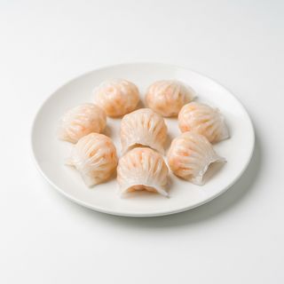 Ravioli trasparenti di gamberi