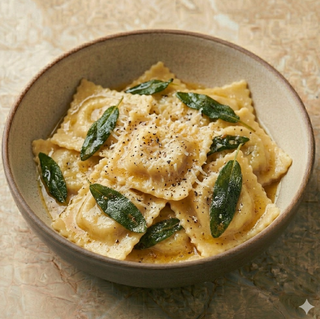 Ravioli al burro e salvia