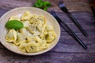 Ravioli de Burrata e Cogumelos Porcini