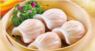 52水晶虾饺 ravioli di gamberi al vapore 4 pezzi