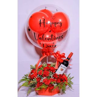 Red Basket With Nederburg And Balloon