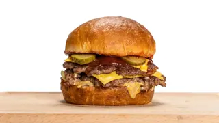 Retro double burger