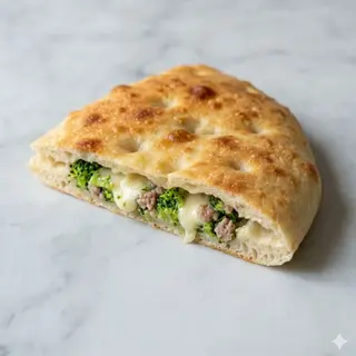 Ripiena broccoletti, mozzarella e salsiccia