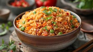 Riso piccante con pollo