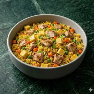 Riso saltato con pollo