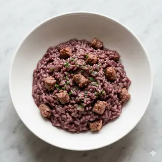 Risotto salsiccia e bonarda