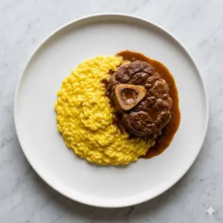 Risotto alla milanese con ossobuco