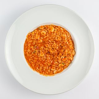 Rižoto s jadranskim kozicama na crveno