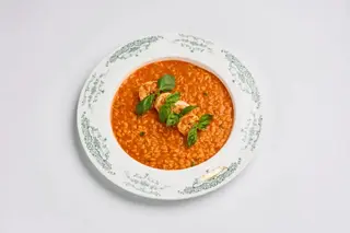 Ризотто с креветками и крабовым соусом (430г)