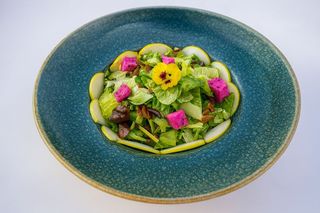 Roquefort and pear salad