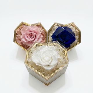 Rosa Eterna con box a cuore e collanina