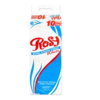 Rosy 2-Ply 200 Sheets 10 Pack Un-Wrapped