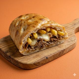 Rotolo di focaccia kebab