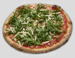 Pizza con rucola e grana