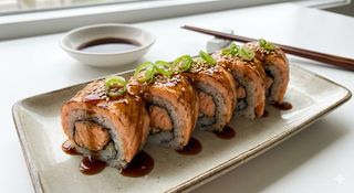 Salmon teriyaki roll