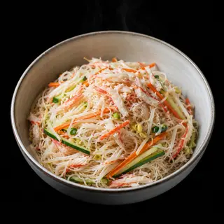 28b. Spaghetti di riso con polpa di granchio