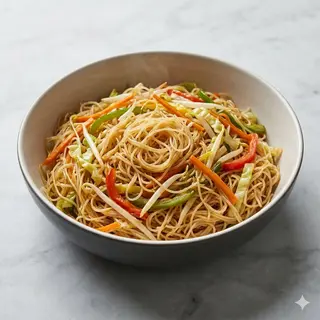 Spaghetti di riso con verdure