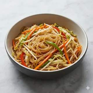 Spaghetti di soia con verdure
