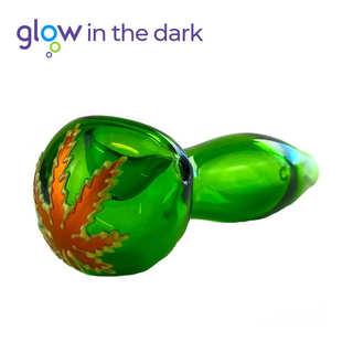 Staklena lula zelena glow 10 cm