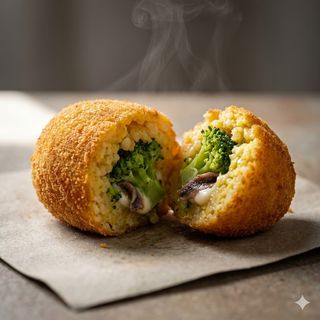 Suppli' broccoli e acciughe