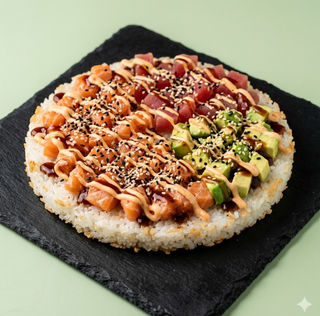 55. Sushi pizza