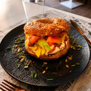 Salmon bagel