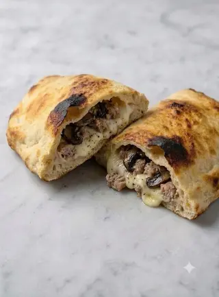 Salsiccia, funghi e mozzarella