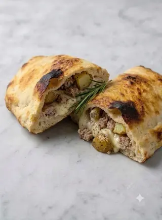 Salsiccia, mozzarella e patate