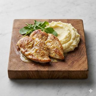 Scaloppine di pollo con purè