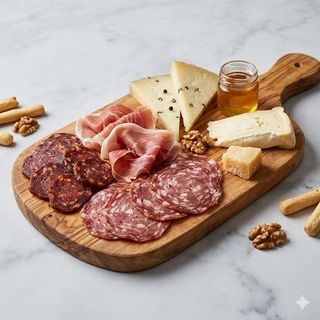 Selezione della casa di formaggi e salumi
