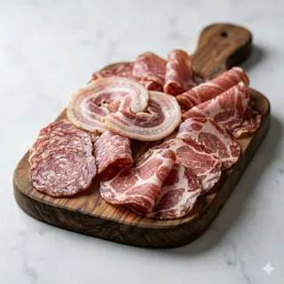 Selezione di salumi dell'oltrepò