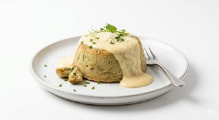 Sformato di carciofi con crema di fonduta