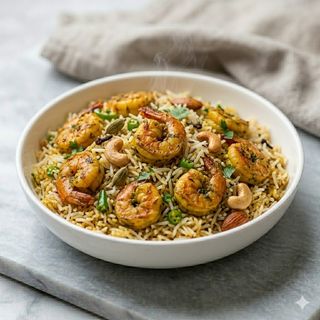 Shrimps biryani