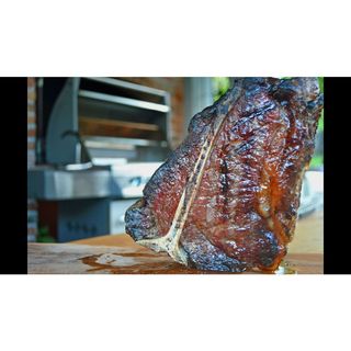 Sizzling aged T-bone
