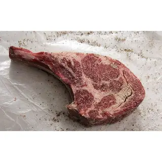 Sizzling aged rib eye