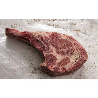 Sizzling aged rib eye