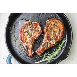 Sizzling pork chops