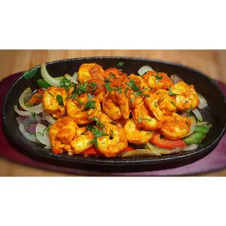 Sizzling prawns