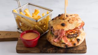 Smash bacon burger