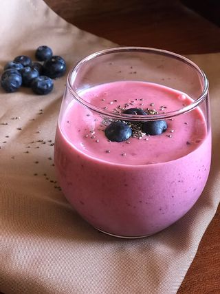 Smoothie de Banana e Frutos Vermelhos